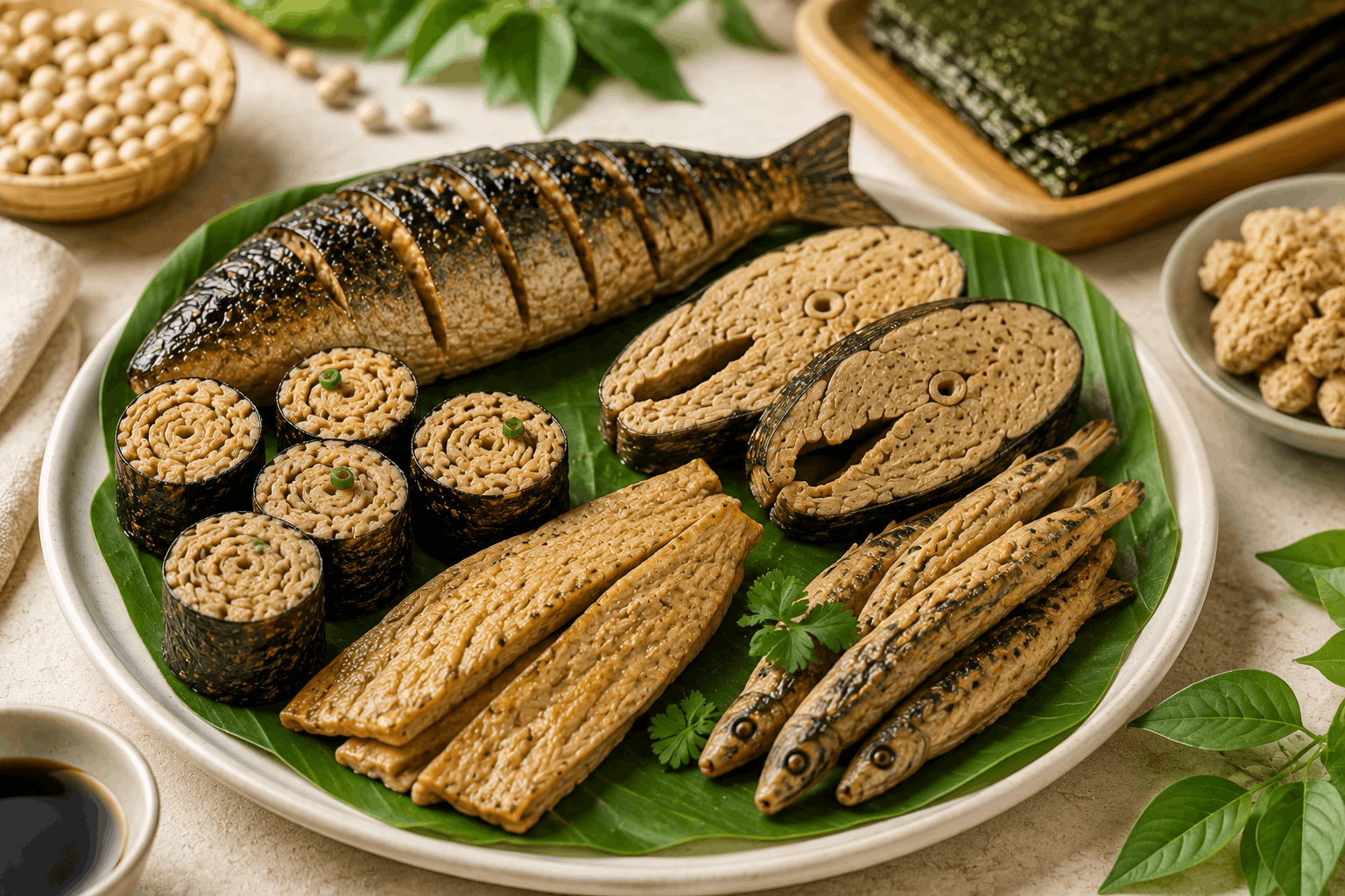 Cá chay là thực phẩm thuần chay được mô phỏng hình dáng và hương vị cá mặn