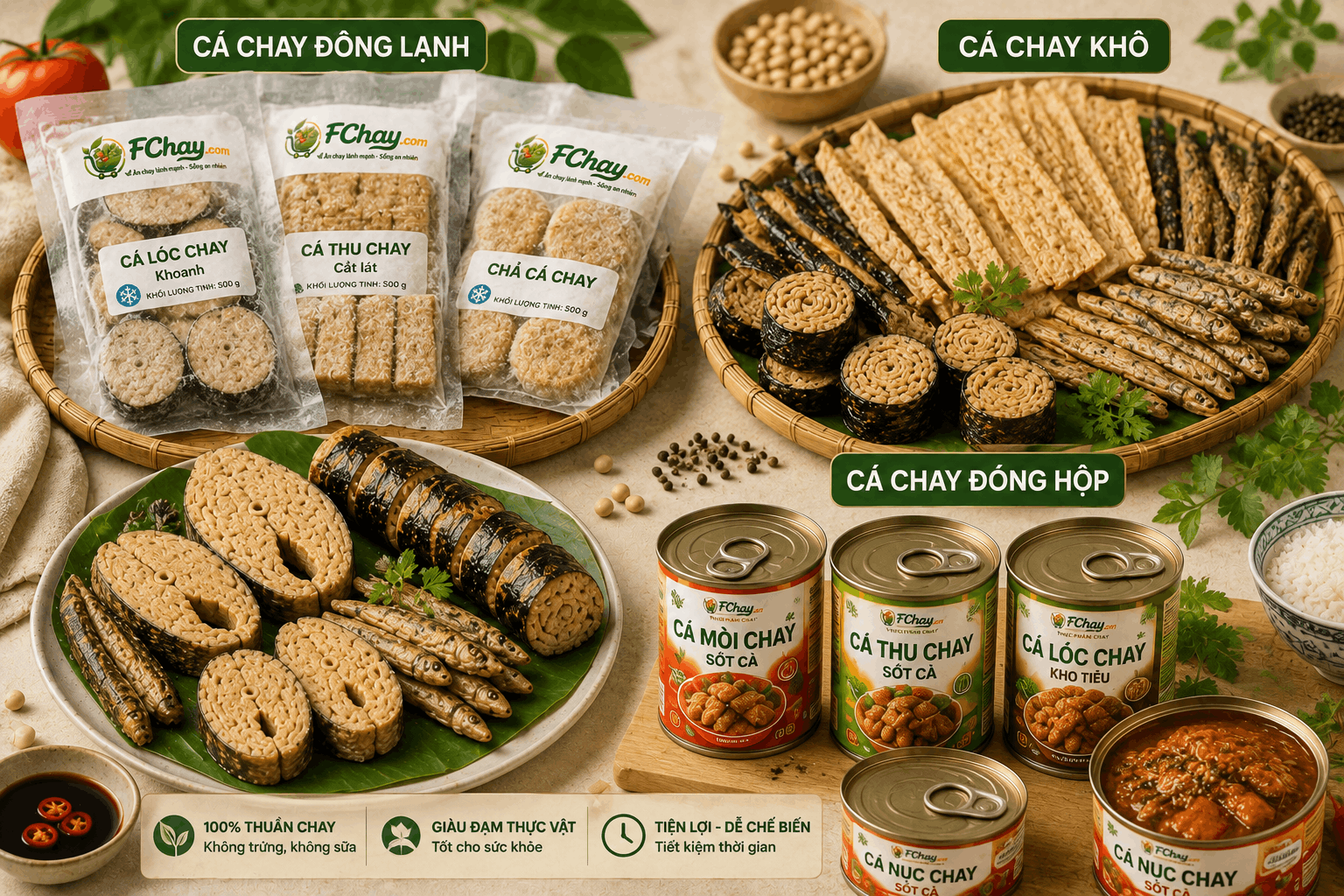 Đa dạng các loại cá chay từ đông lạnh đến đóng hộp tiện lợi